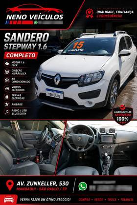 RENAULT SANDERO 1.6 STEPWAY 8V FLEX 4P MANUAL RENAULT SANDERO 1.6 STEPWAY 8V FLEX 4P MANUAL